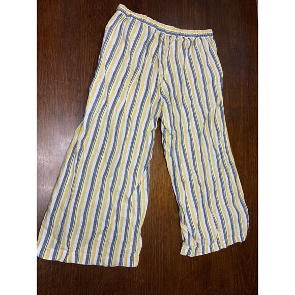 Ellen Tracy Linen Gaucho Pants Women Small Beach Cruise Vacation Spring Easter - Picture 1 of 11